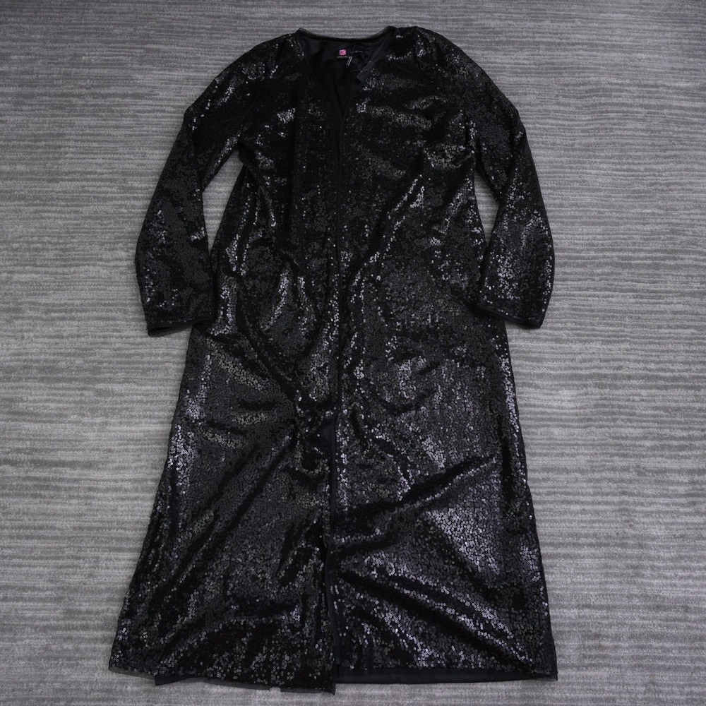 Kancy‎ Kole Womens Black Dress Long Sleeve New NWT Medium